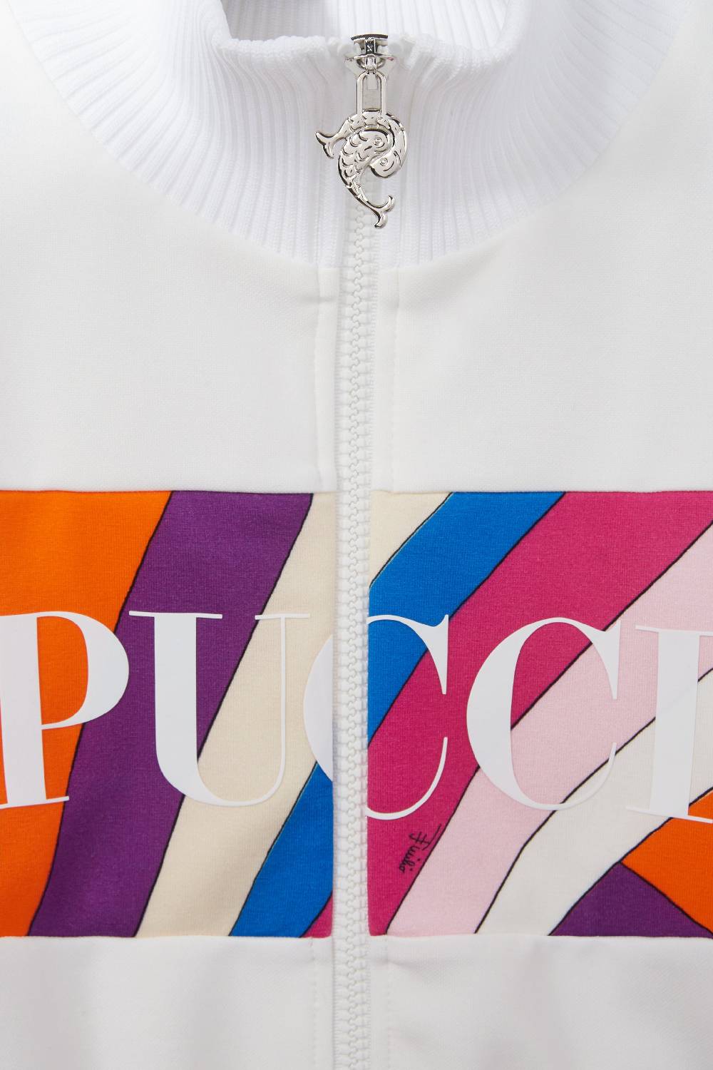 Pucci Felpa con inserto Iride Pezzi Unici