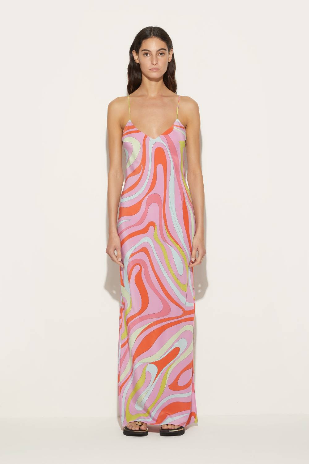 Pucci Abito in seta con stampa Marmo Shopping Online