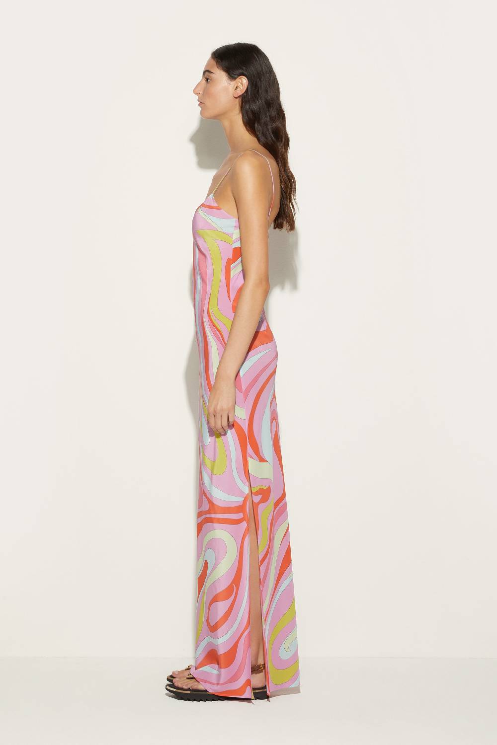 Pucci Abito in seta con stampa Marmo Shopping Online