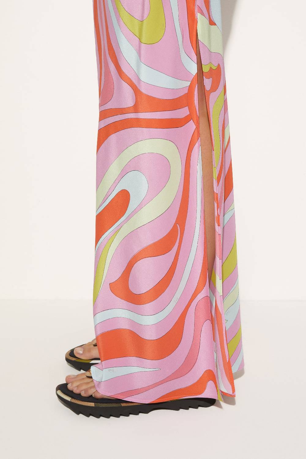 Pucci Abito in seta con stampa Marmo Shopping Online