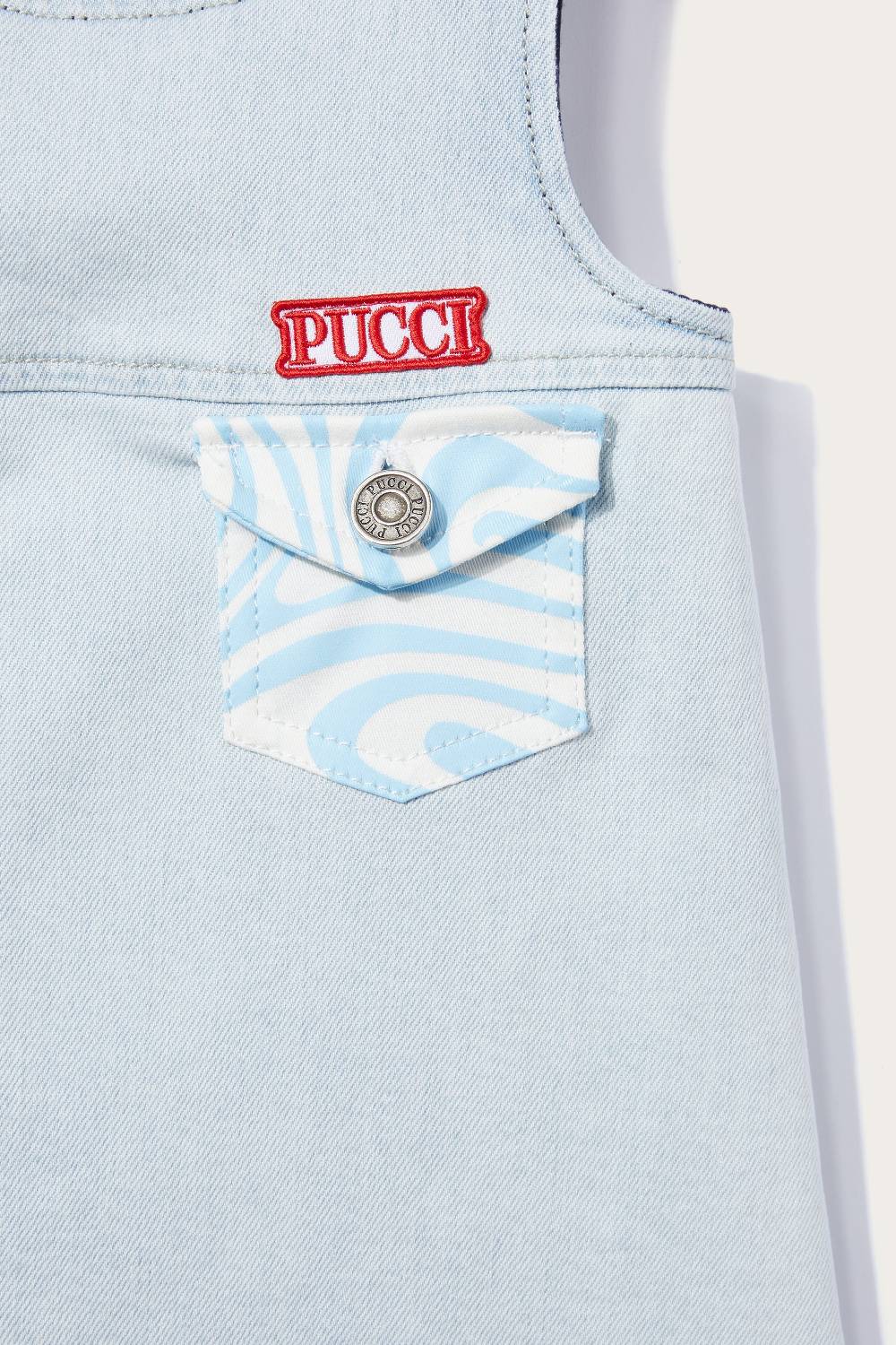 Pucci Abito in denim con inserti Marmo Saldi