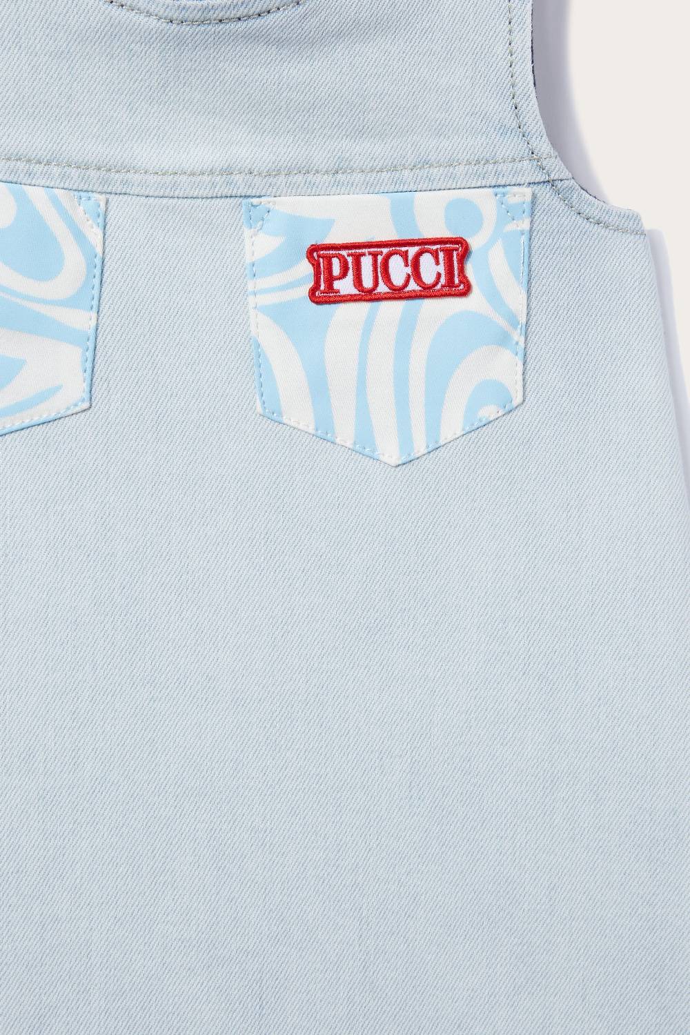 Pucci Abito in denim con inserti Marmo Offerte