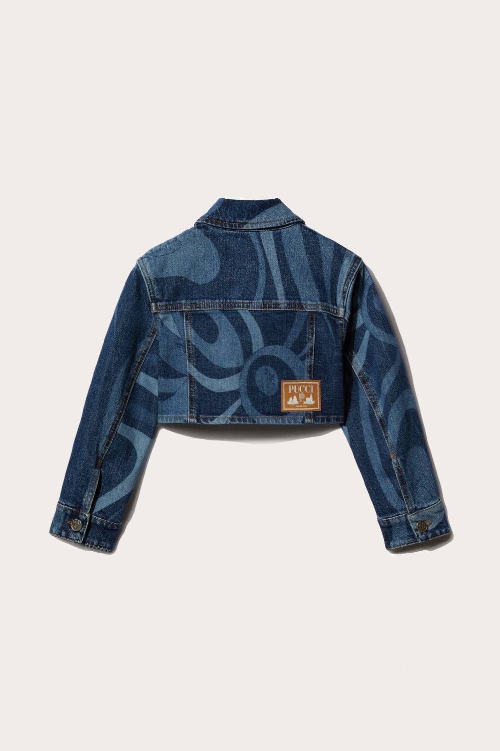 Pucci Marmo-Print Denim Jacket Vendita Economica