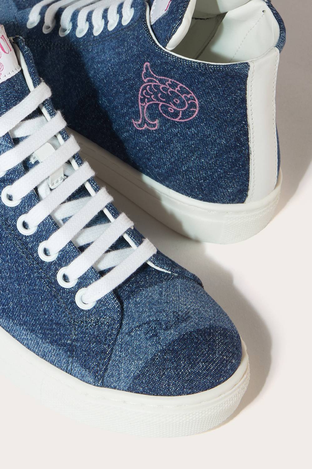 Pucci Marmo-Print Denim Sneakers Italy