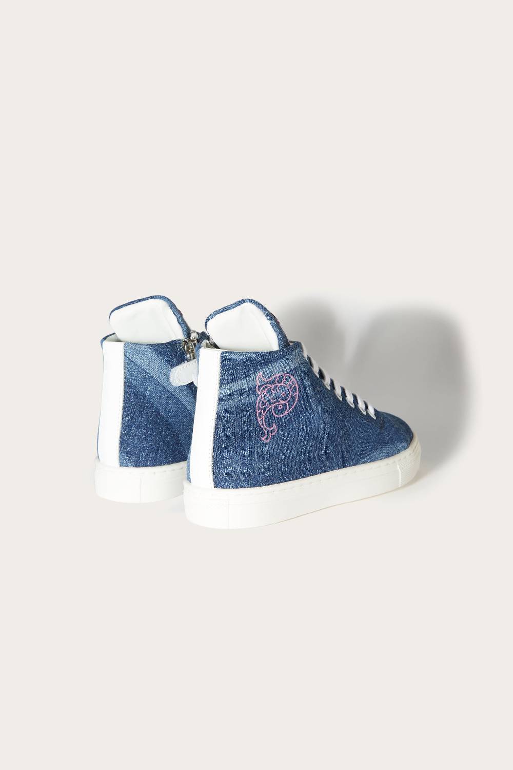 Pucci Marmo-Print Denim Sneakers Italy