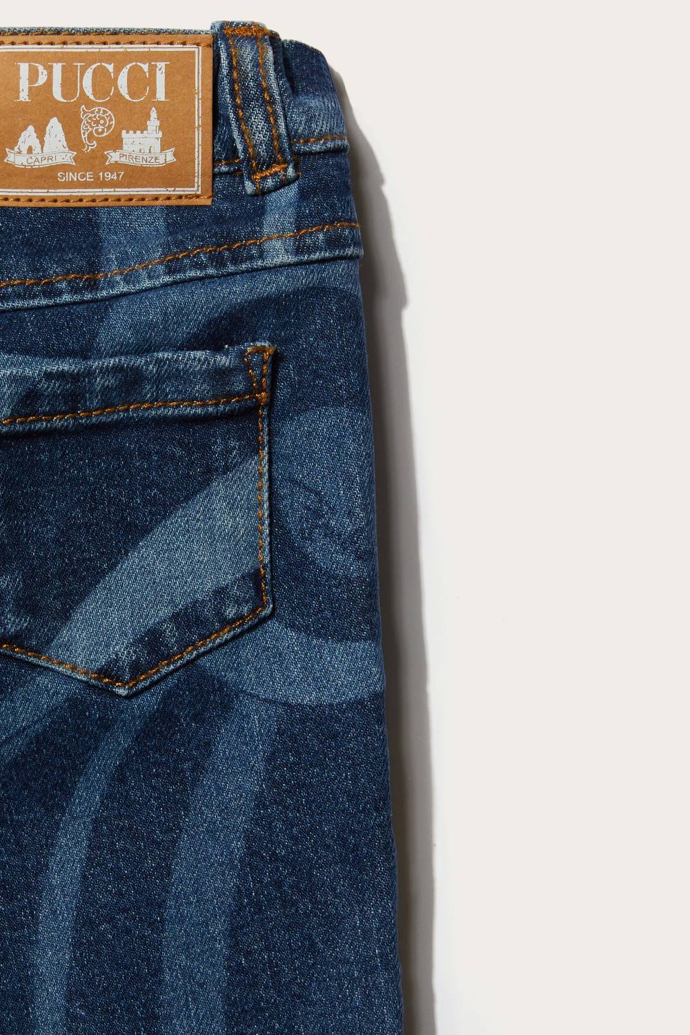 Pucci Marmo-Print Straight-Leg Jeans Nuovo