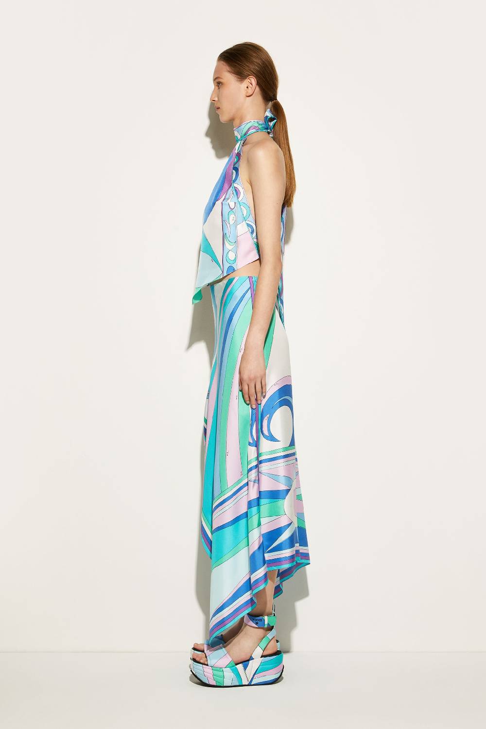 Pucci Top in seta con stampa Pesci Soddisfazione Garantita