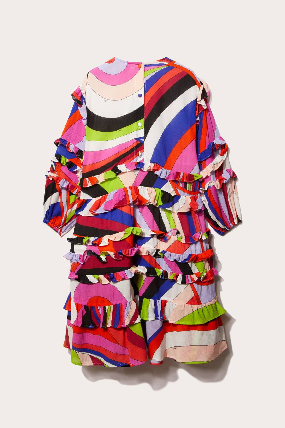 Pucci Iride-Print Ruffled Dress Presa