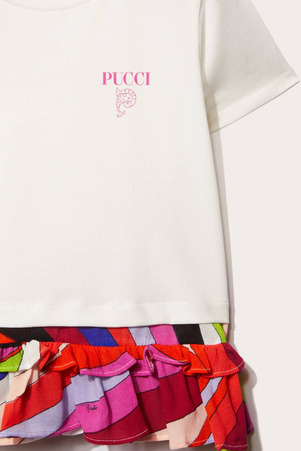 Pucci Logo-Print Cotton T-Shirt Italia
