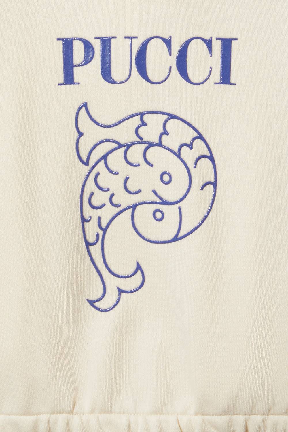 Pucci Logo-Print Cotton Hoodie Soddisfazione Garantita