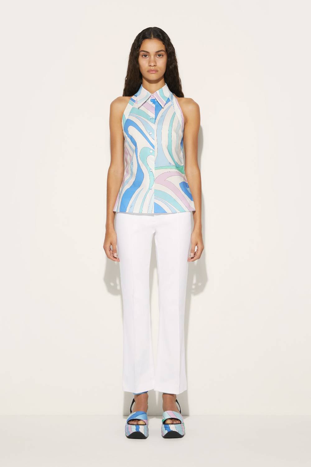 Pucci Camicia smanicata con stampa Marmo Convenienza