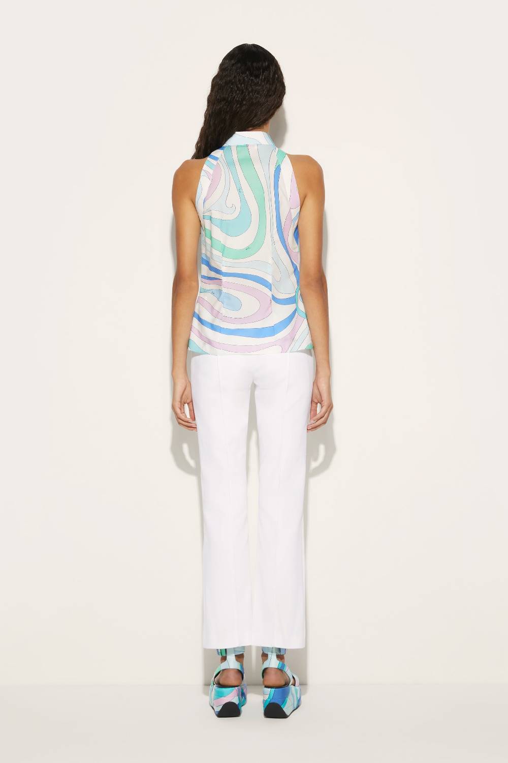 Pucci Camicia smanicata con stampa Marmo Convenienza