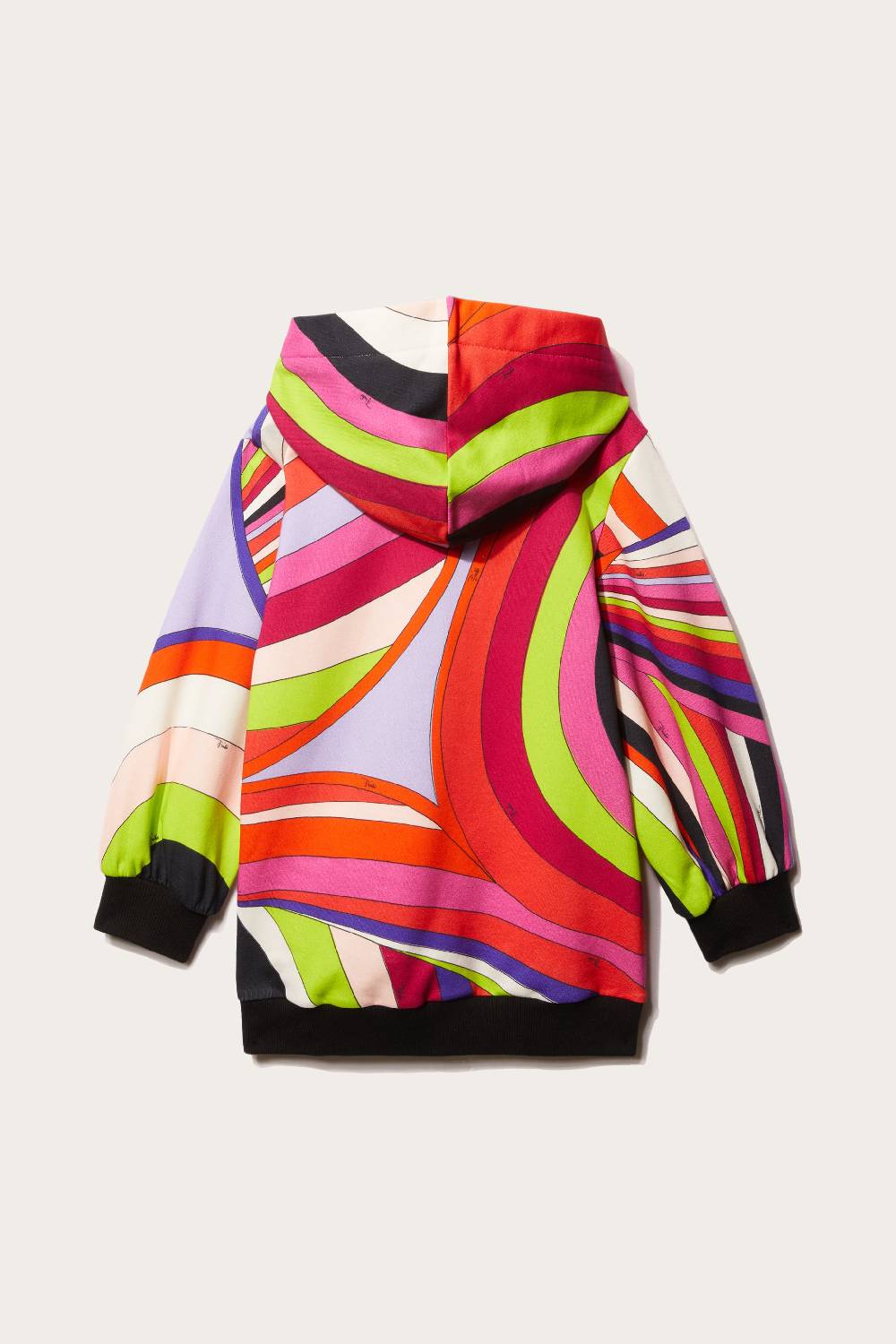 Pucci Iride-Print Cotton Hoodie Dress Economico