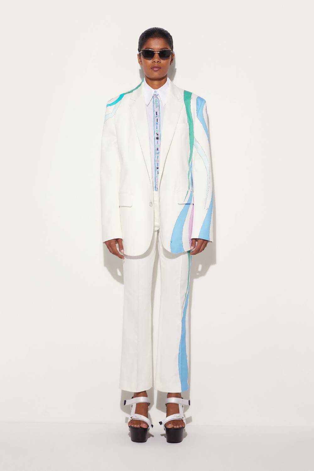 Pucci Blazer monopetto con finiture Marmo Moda