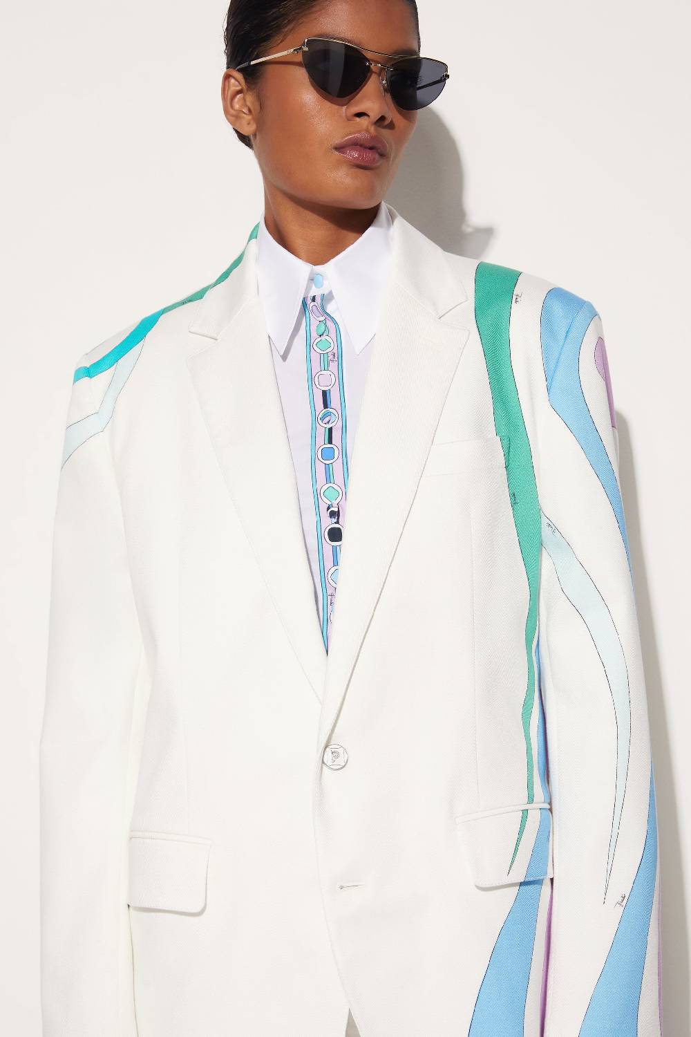 Pucci Blazer monopetto con finiture Marmo Moda