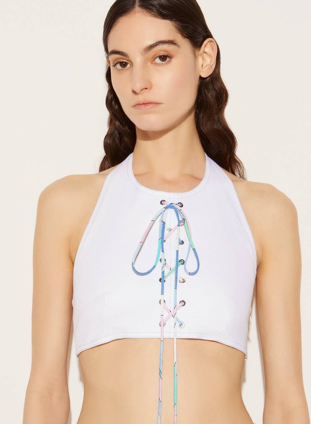 Pucci Crop top con lacci Italy