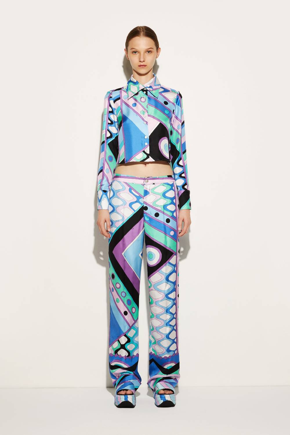 Pucci Camicia in seta con stampa Vivara Convenienza