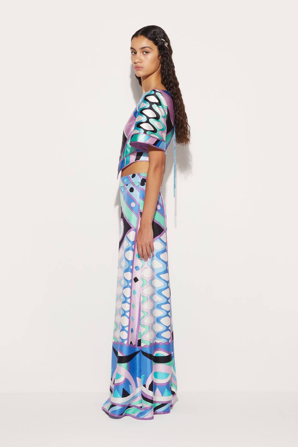 Pucci Pantaloni in seta con stampa Vivara Presa