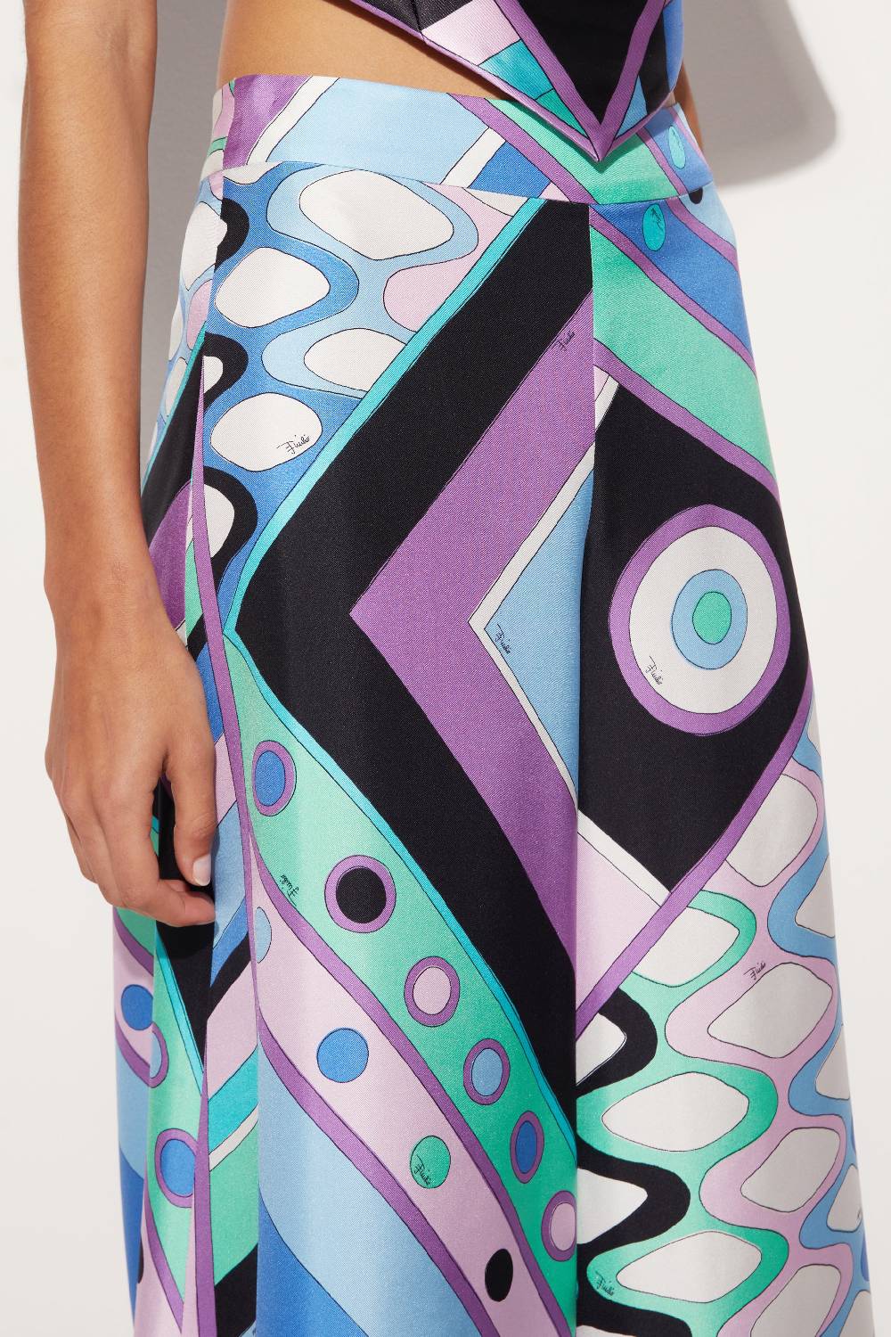 Pucci Pantaloni in seta con stampa Vivara Presa