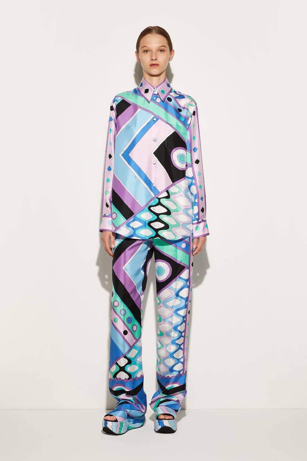 Pucci Camicia in seta con stampa Vivara Sconto