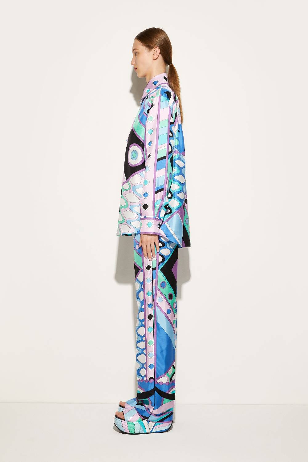 Pucci Camicia in seta con stampa Vivara Sconto