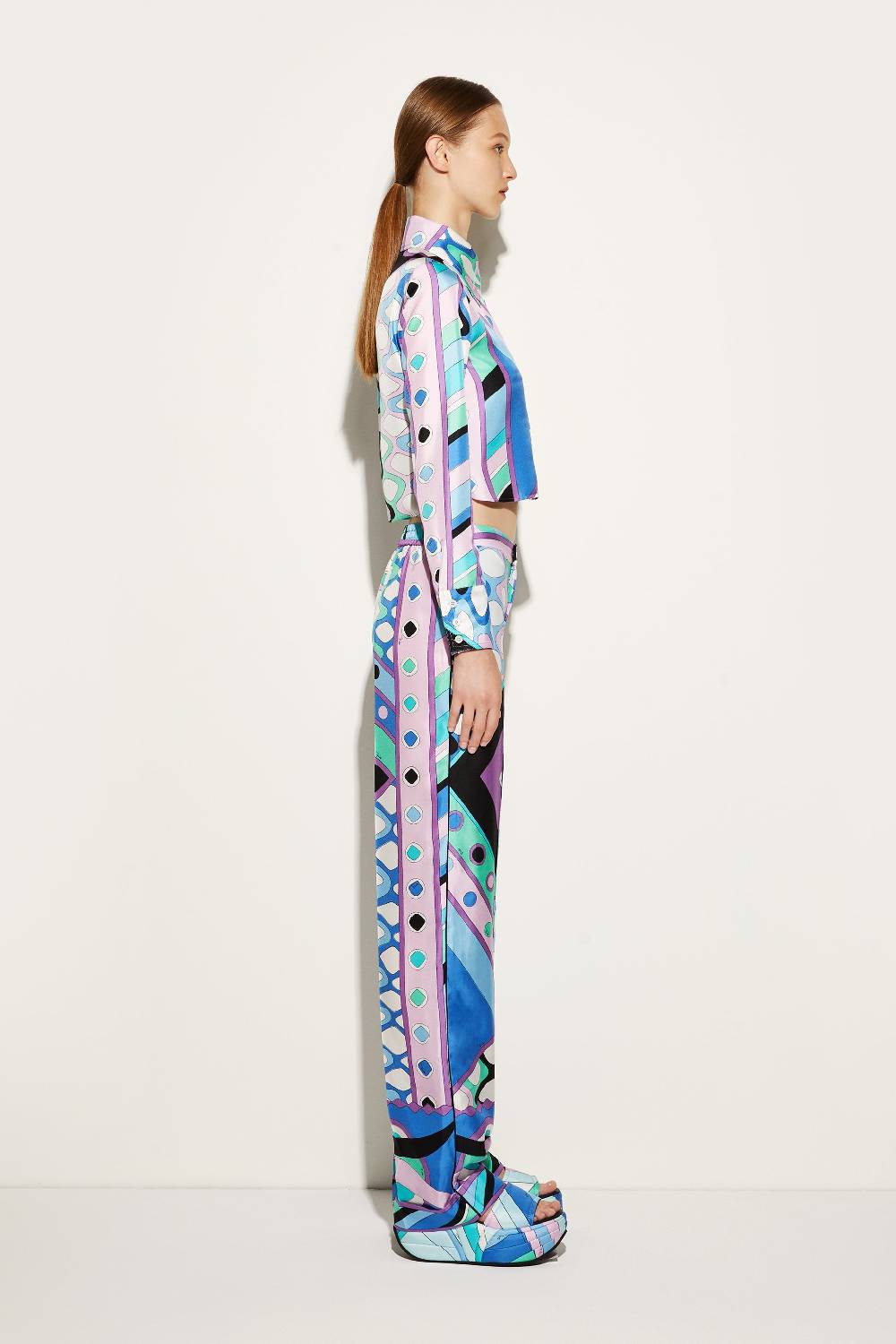 Pucci Pantaloni in seta con stampa Vivara Offerta