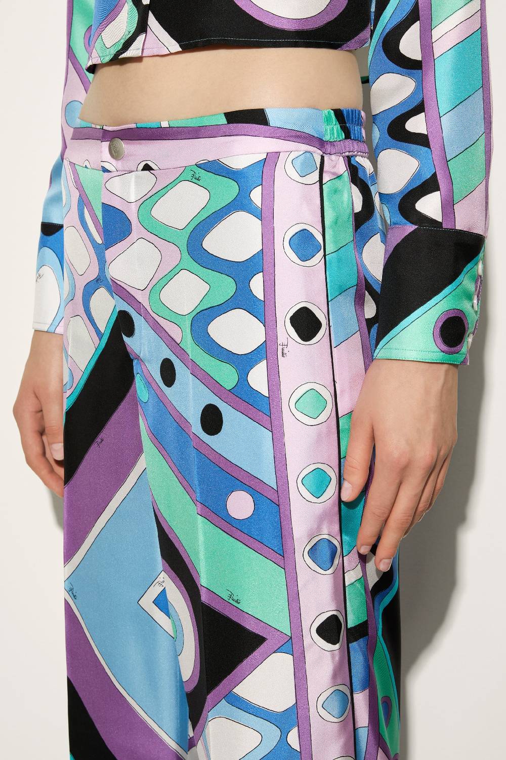 Pucci Pantaloni in seta con stampa Vivara Offerta