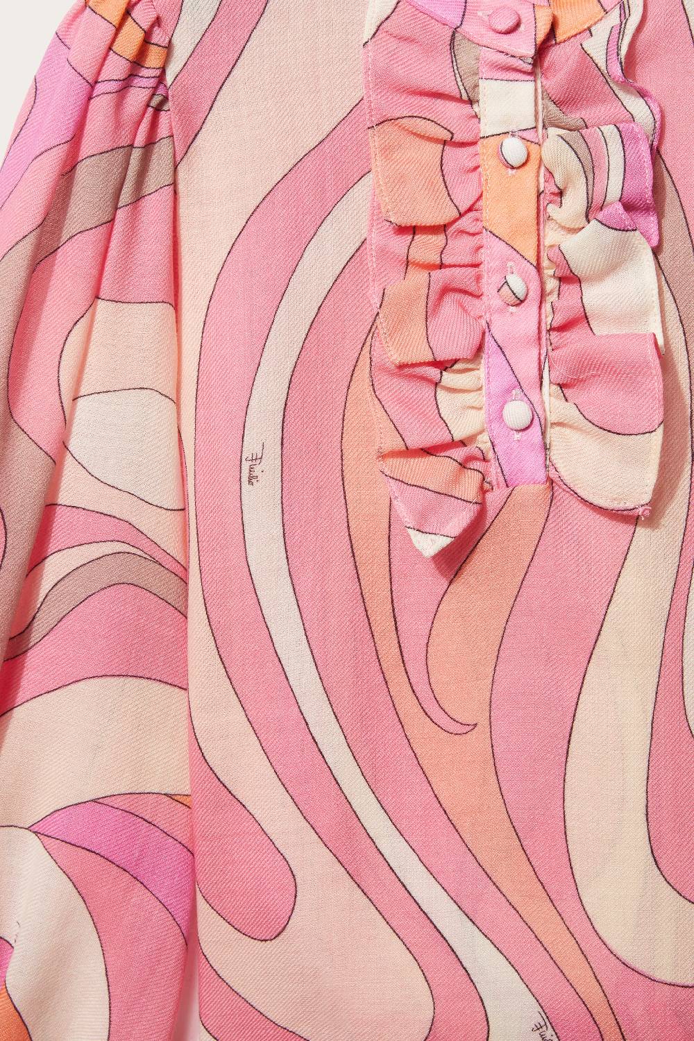 Pucci Marmo-Print Wool Top Vendita Calda