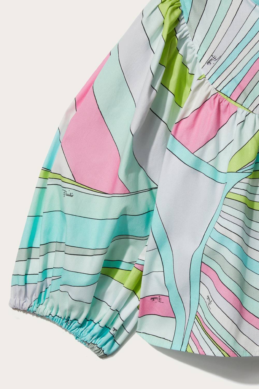 Pucci Iride-Print Cotton Top Moda