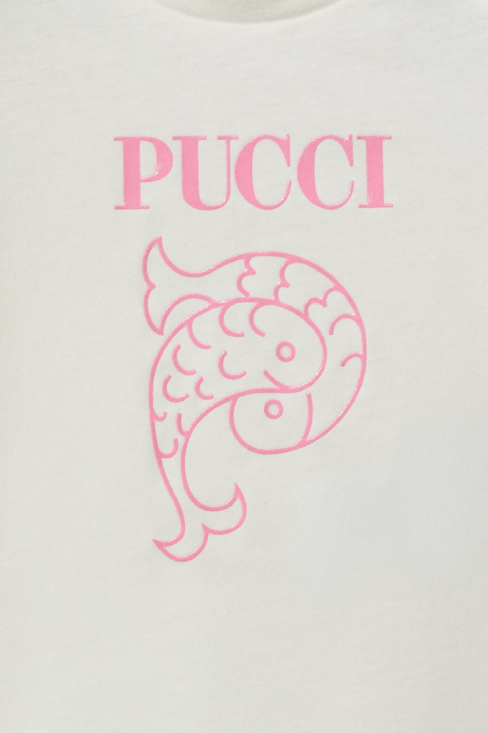 Pucci Logo-Print Cotton T-Shirt Sconti VIP