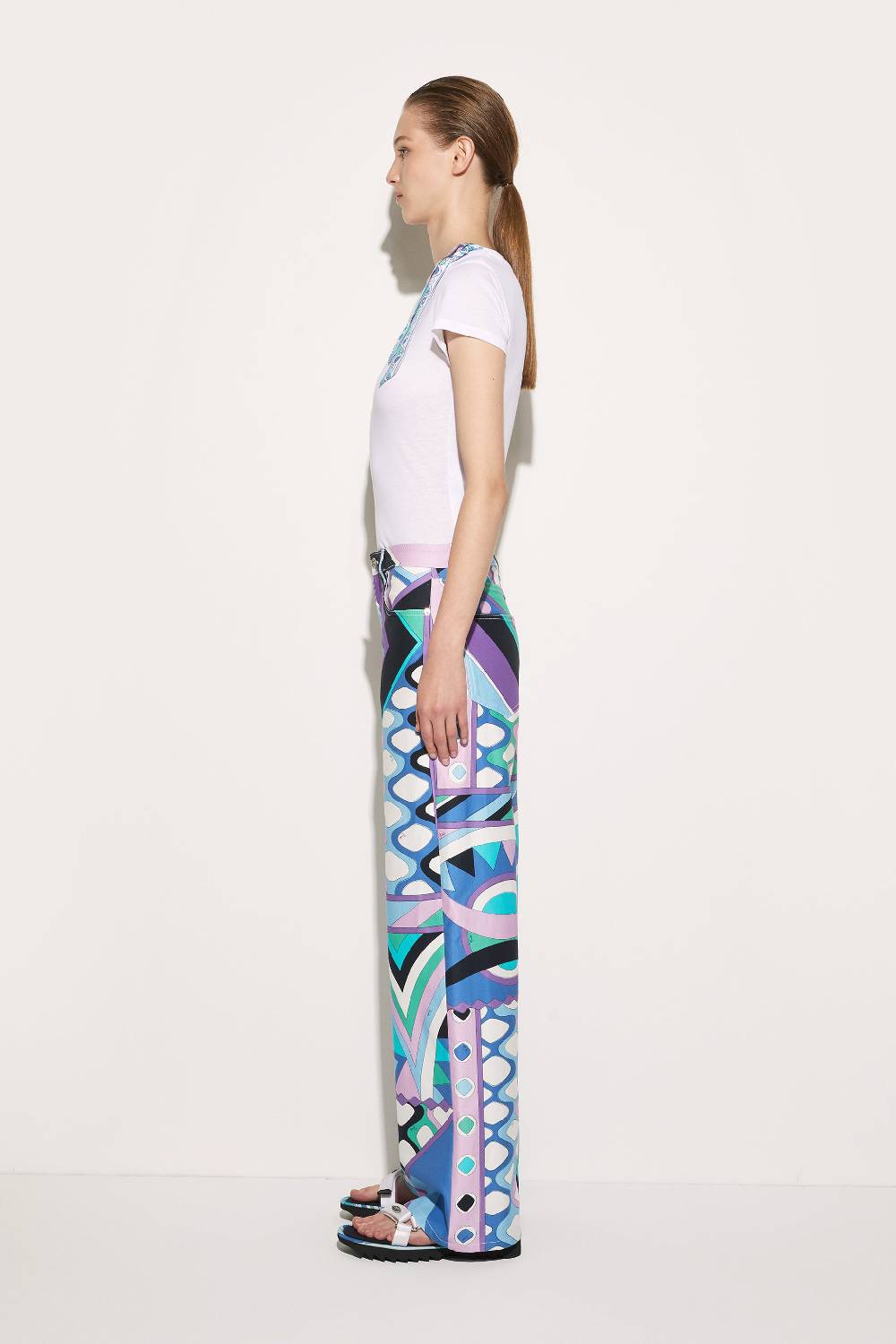 Pucci T-shirt con inserto Iride Moda
