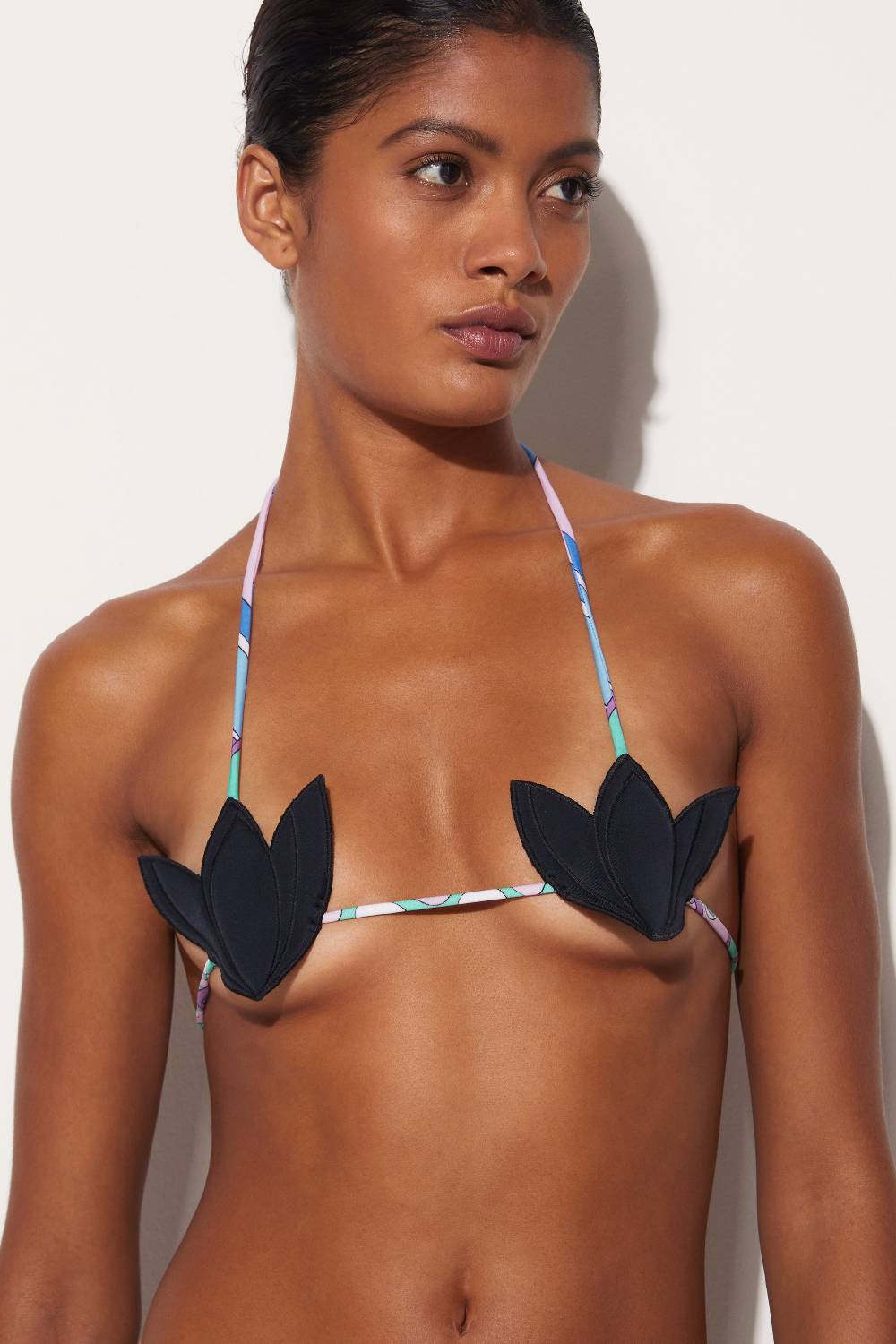 Pucci Top bikini con finiture Iride Consegna Veloce