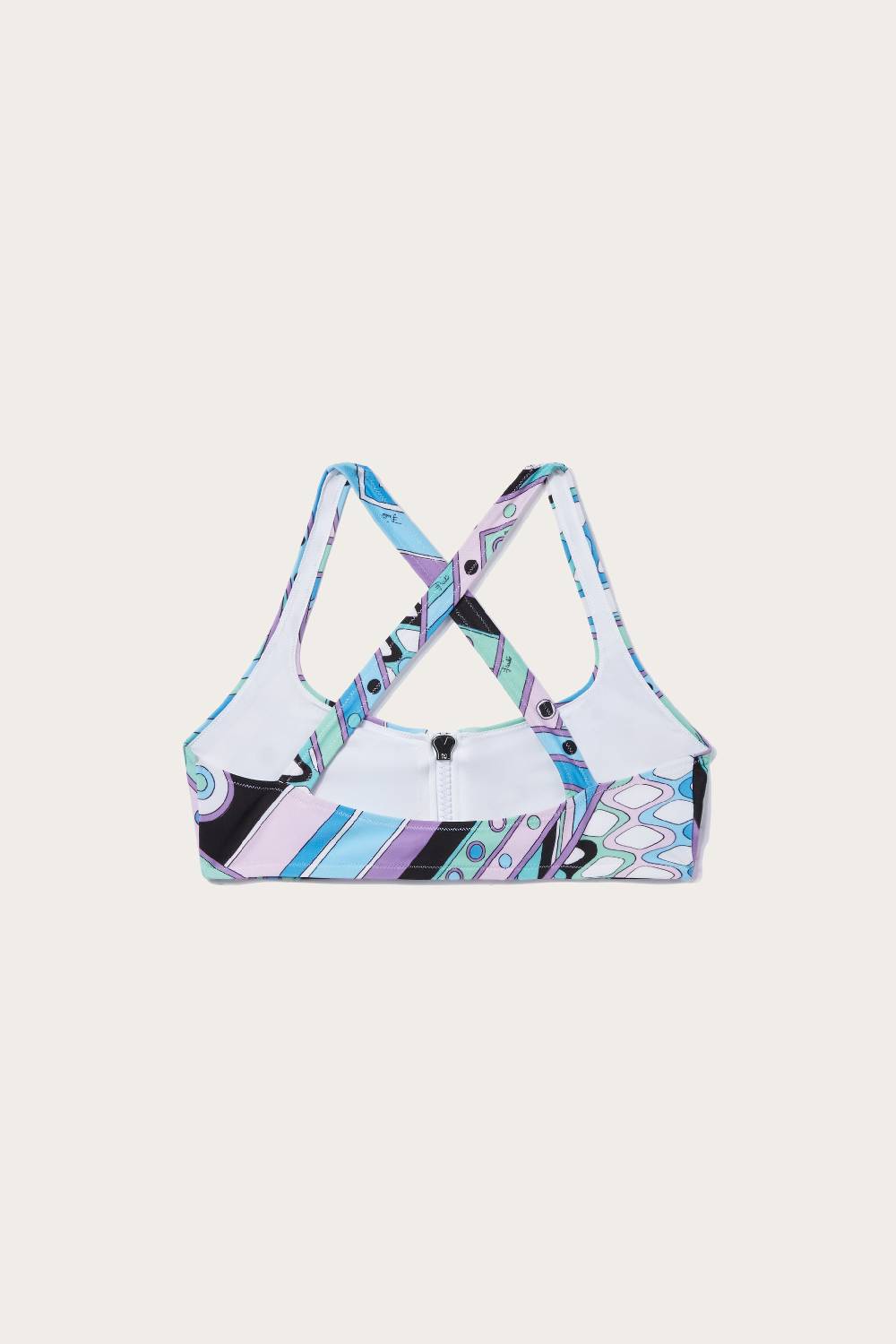 Pucci Top bikini con stampa Vivara e zip Fino Al -60%