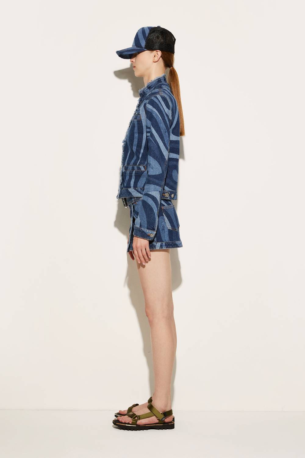 Pucci Giacca in denim con stampa Marmo Convenienza