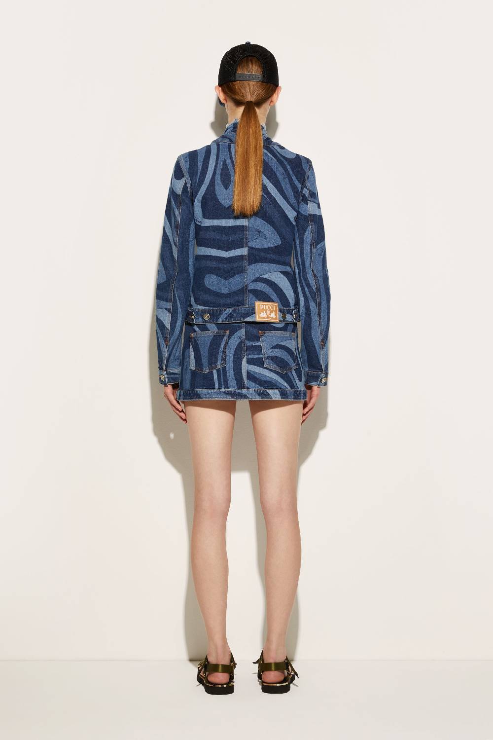 Pucci Giacca in denim con stampa Marmo Convenienza