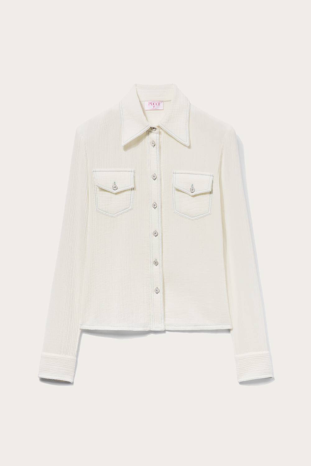 Pucci Camicia in crepon di cotone Vendita Calda