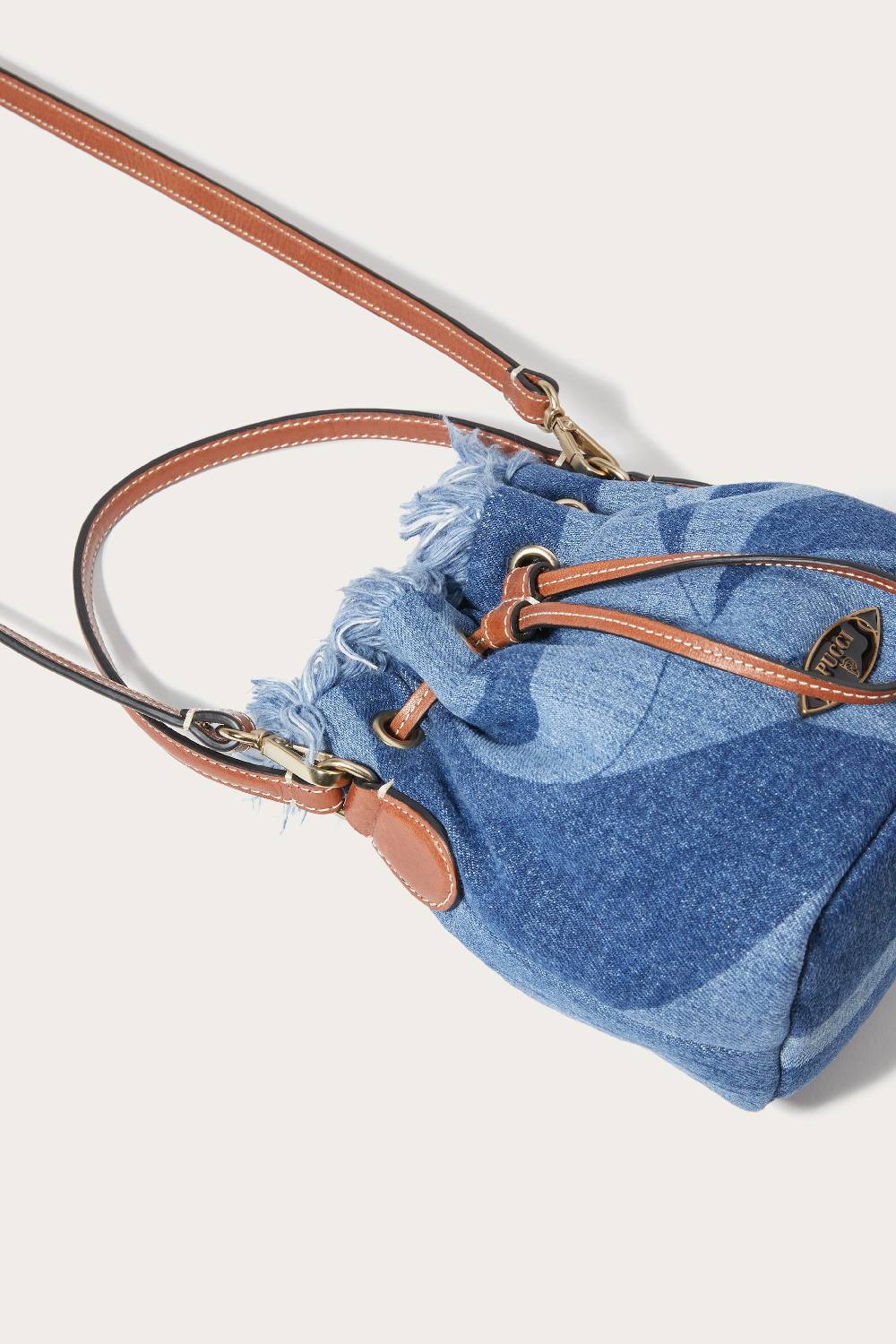 Pucci Borsa a secchiello Yummy in denim Saldi Di Fabbrica