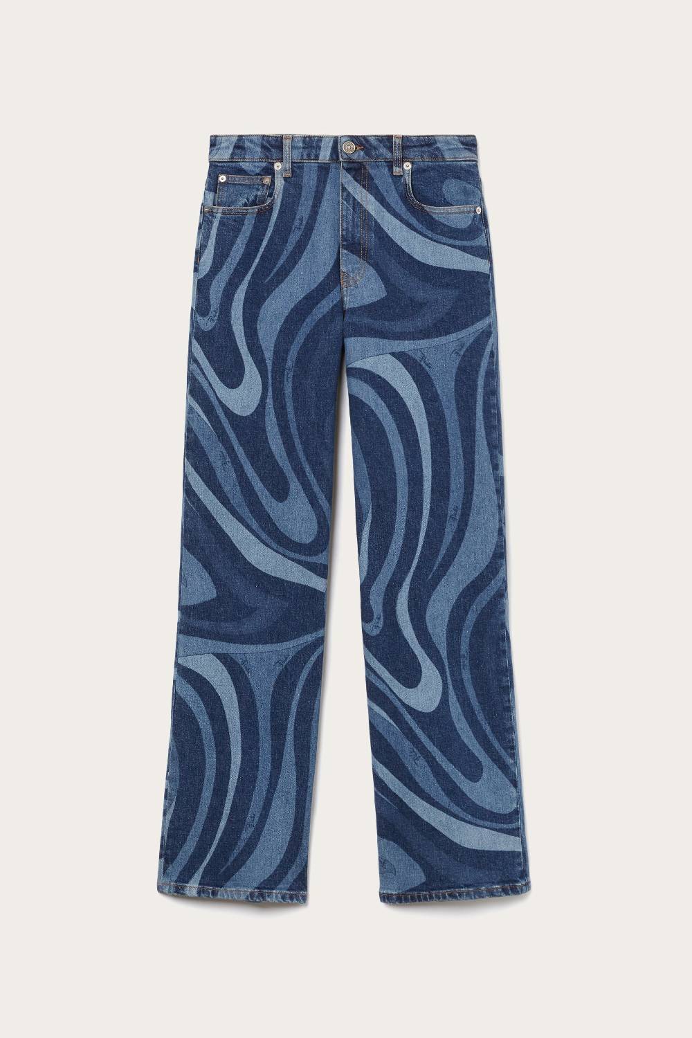 Pucci Jeans a gamba dritta con stampa Marmo Flash Sale
