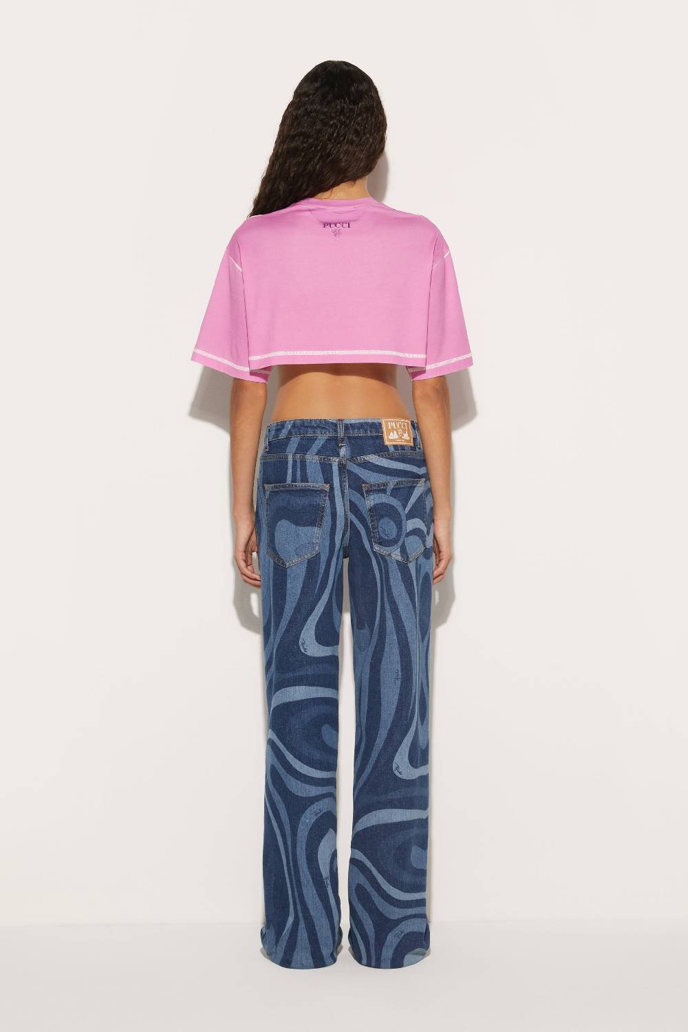 Pucci Jeans a gamba dritta con stampa Marmo Flash Sale