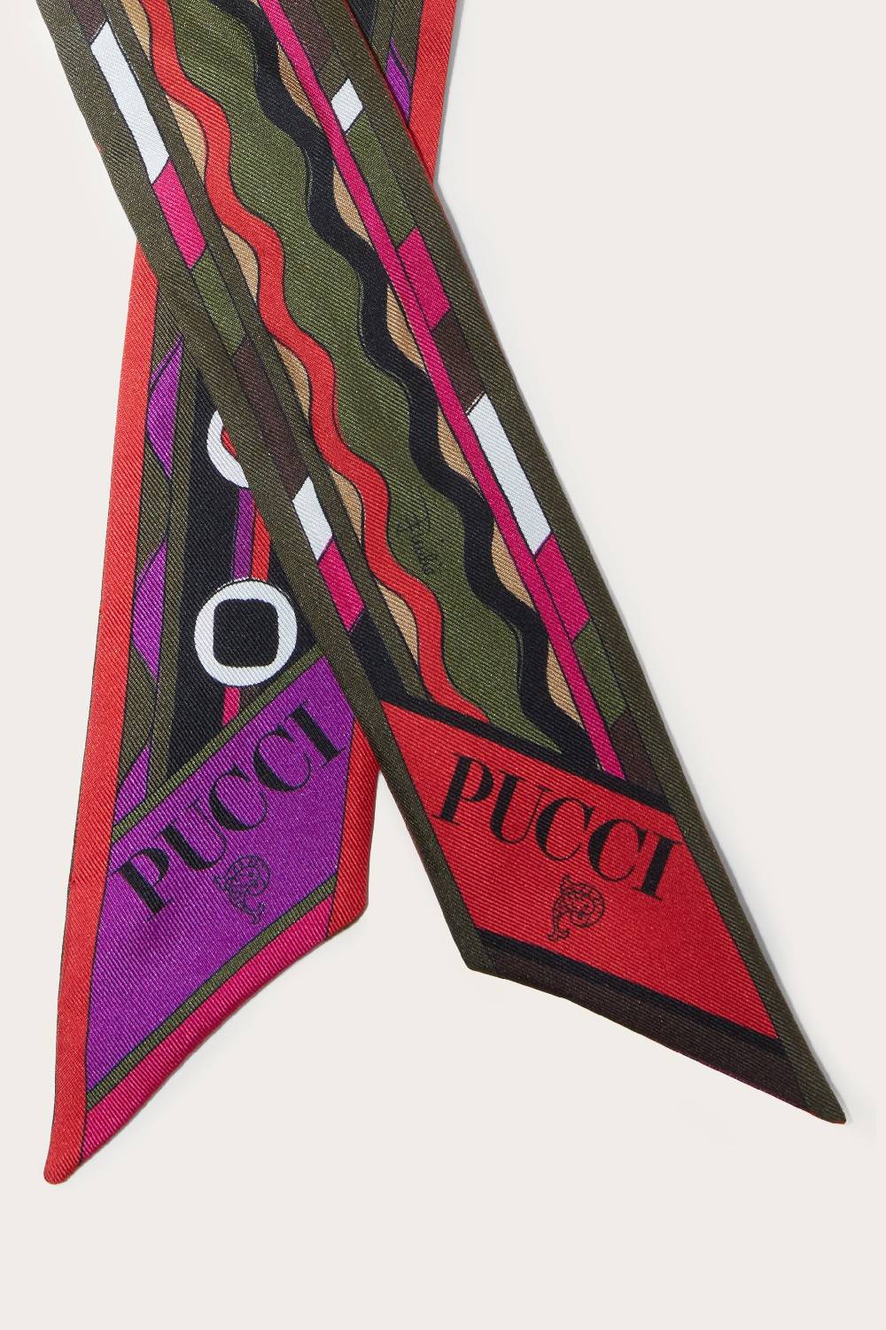 Pucci Foulard in seta con stampe Vivara e Bersaglio Fornitura limitata