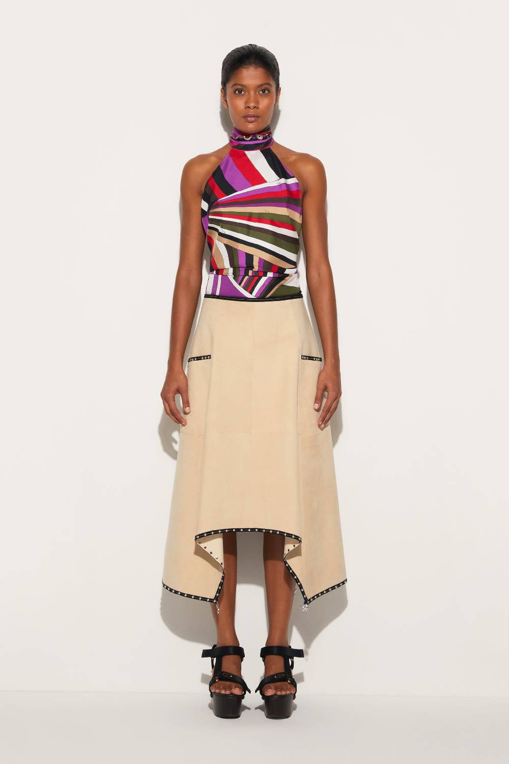 Pucci Top in seta con stampa Iride Shopping online