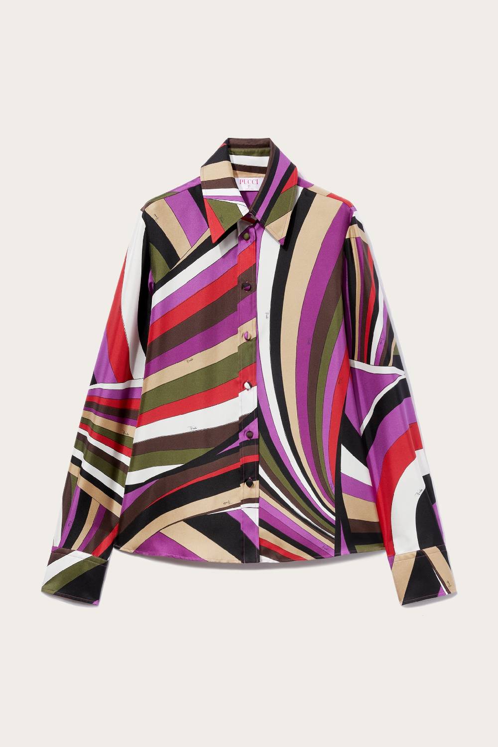 Pucci Camicia in seta con stampa Iride Vendite stagionali