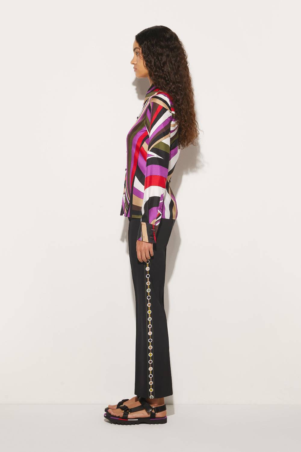 Pucci Camicia in seta con stampa Iride Vendite stagionali