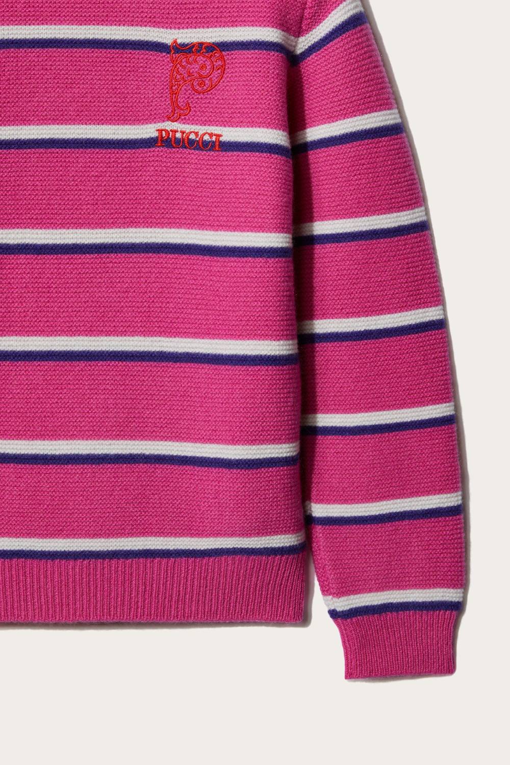 Pucci Logo-Embroidered Striped Sweater Ultimi due giorni