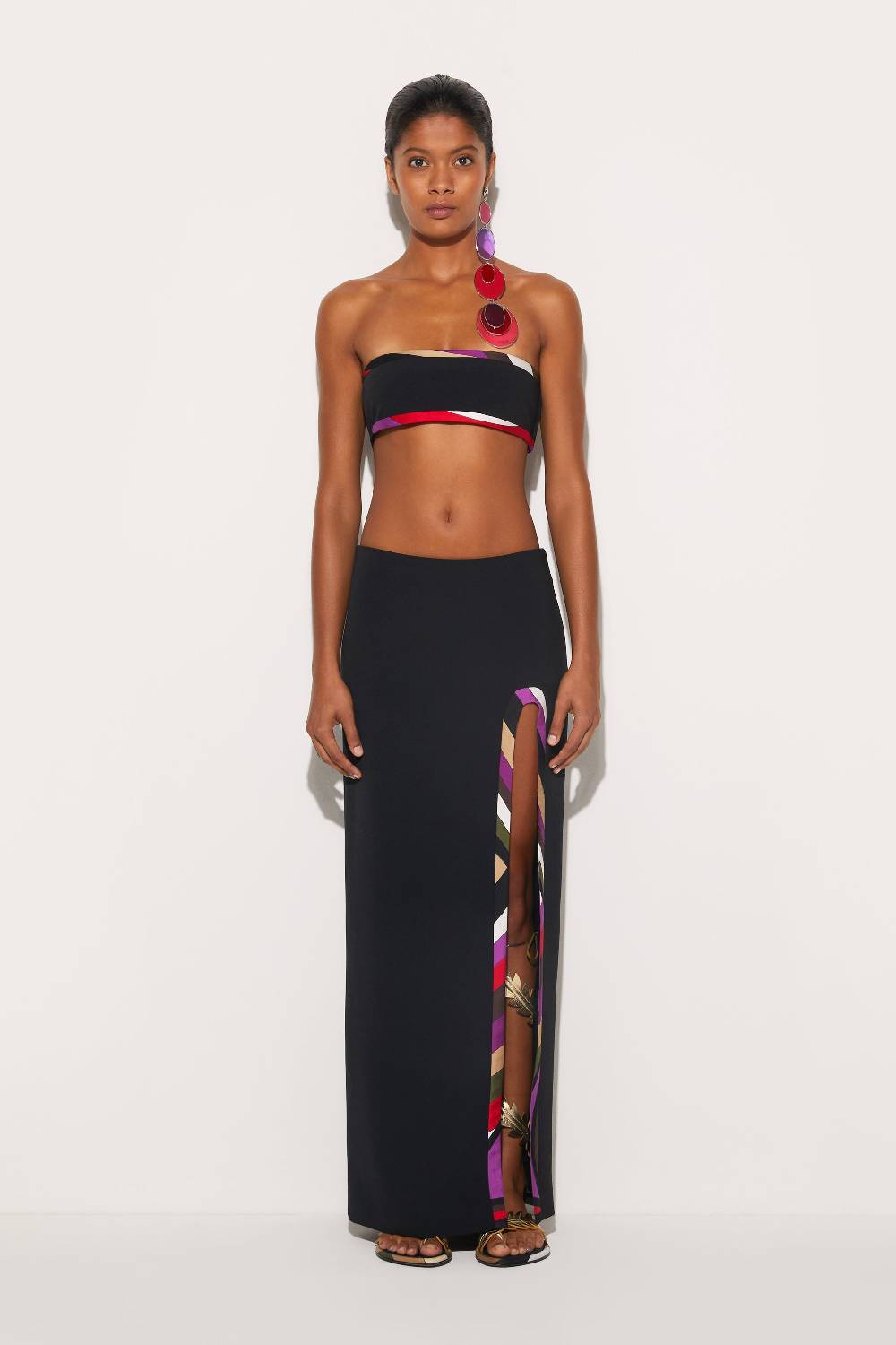 Pucci Gonna lunga con finiture Iride Esporta salva