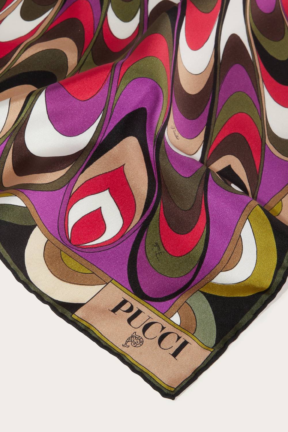 Pucci Carré piccolo in seta con stampa Onde Nuovo