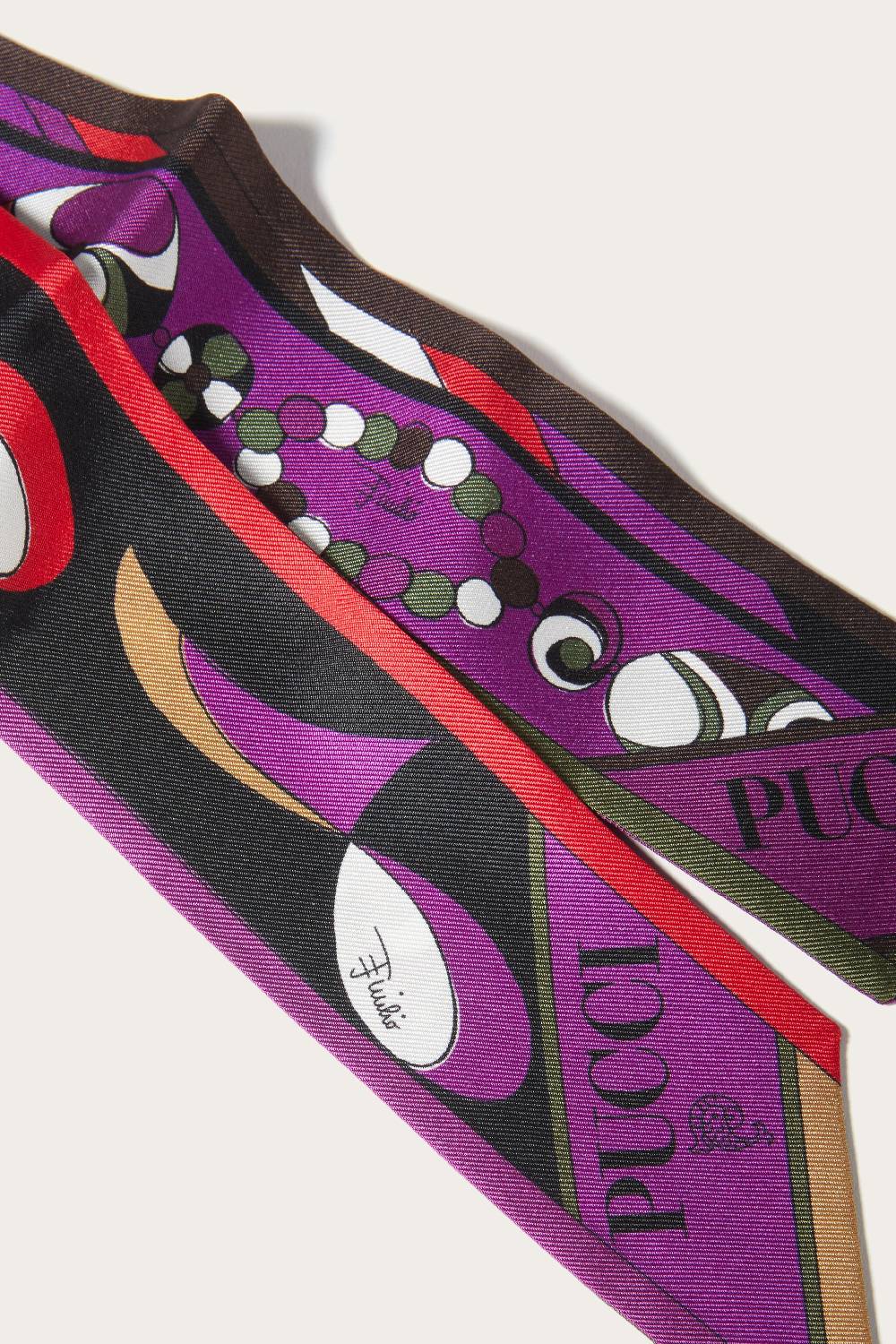 Pucci Foulard in seta con stampa Pesci Pezzi Unici