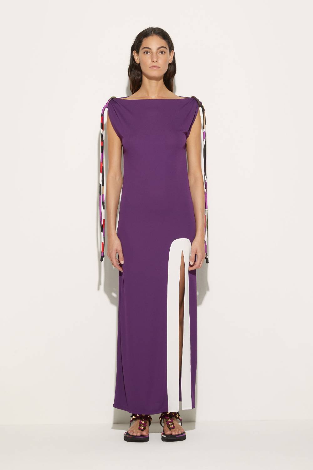 Pucci Abito lungo con inserti Iride Soddisfazione Garantita