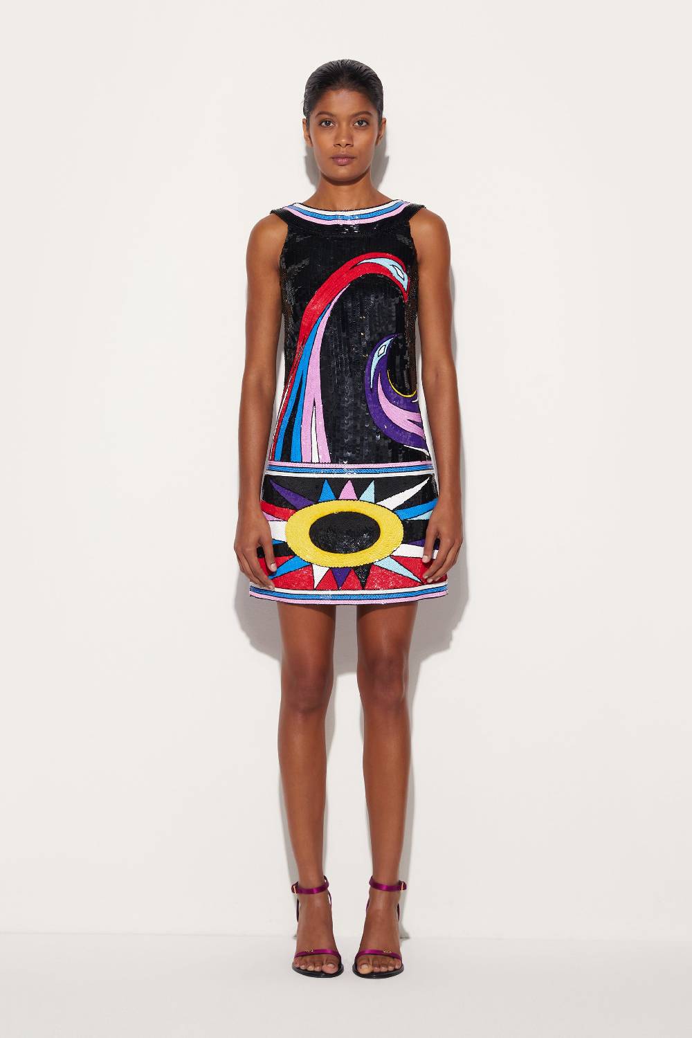 Pucci Mini abito in seta con motivo Cigni Offerta