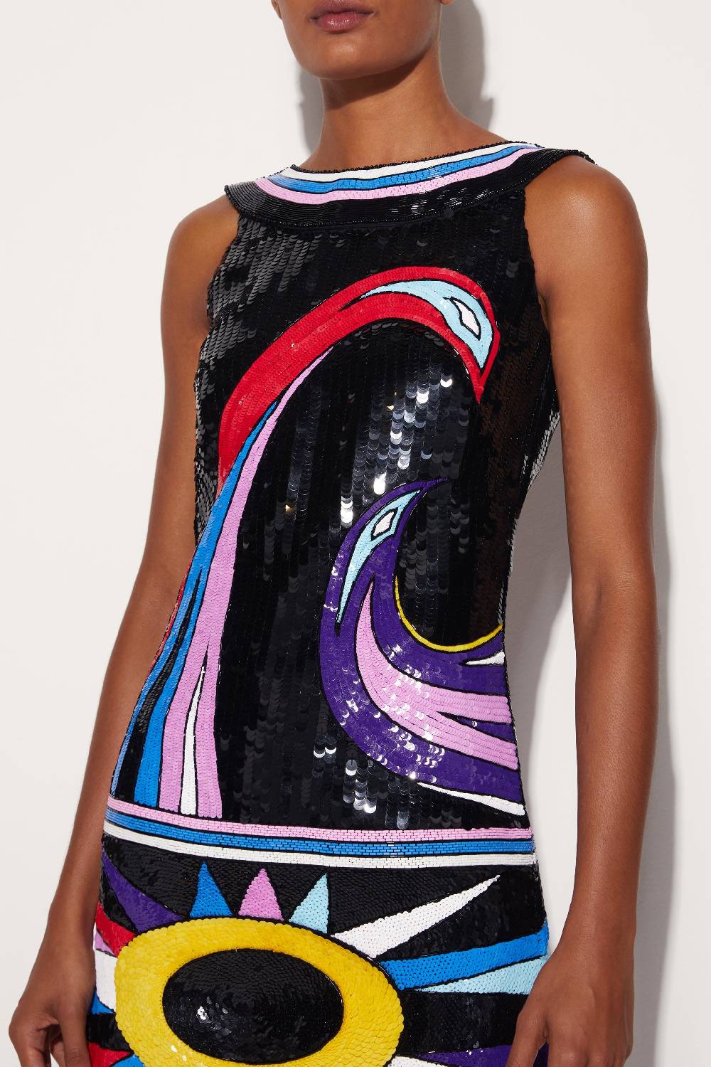 Pucci Mini abito in seta con motivo Cigni Offerta